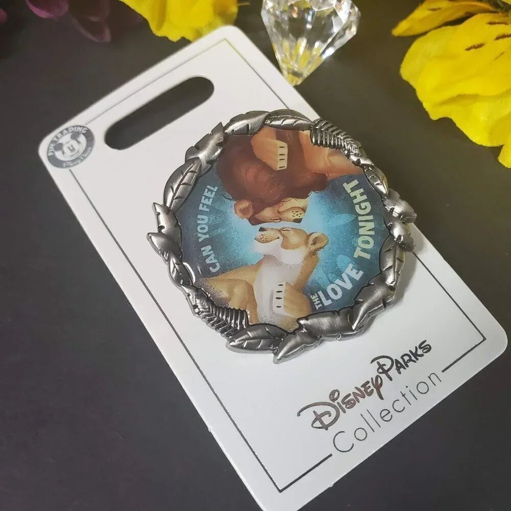 Disney Simba Nala Trading Pin Lion King Feel Love Lapel Pin Brooch Badge Jewelry